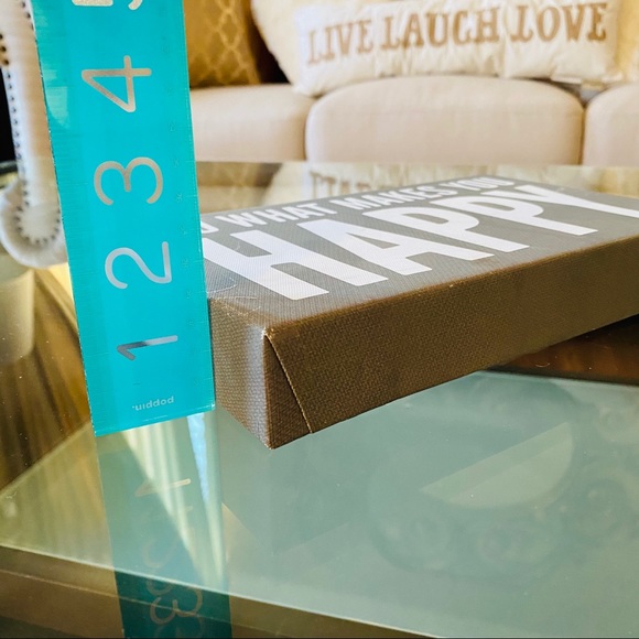 Do What Makes You Happy Canvas Wood Block Decor - Picture 5 of 6